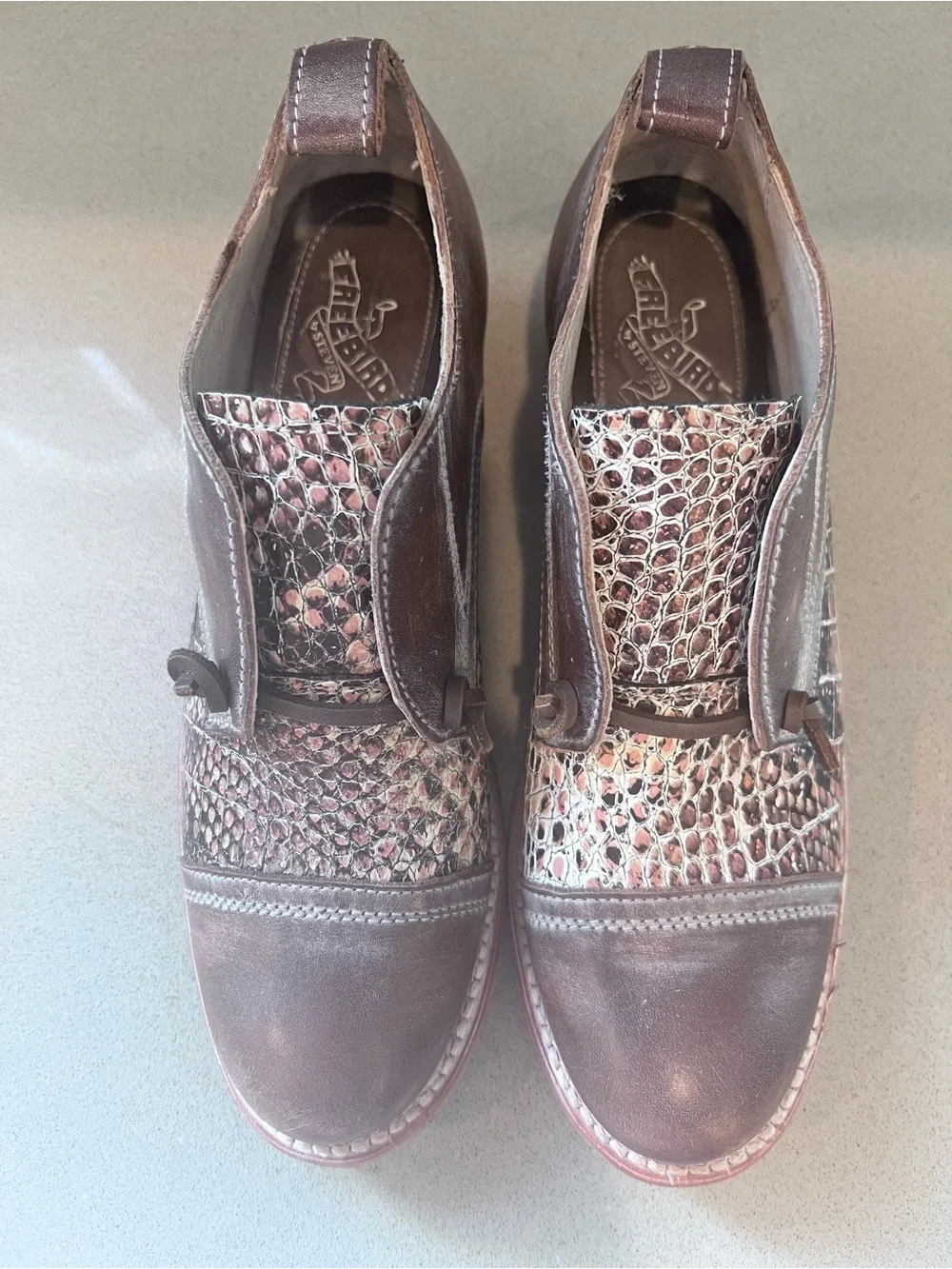 Freebird Steve Madden Leather Mabel Multi Oxford Sz 8